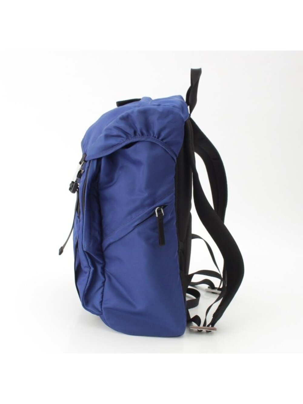 Prada Nylon Triangle Logo Backpack Blue - Picture 3 of 10